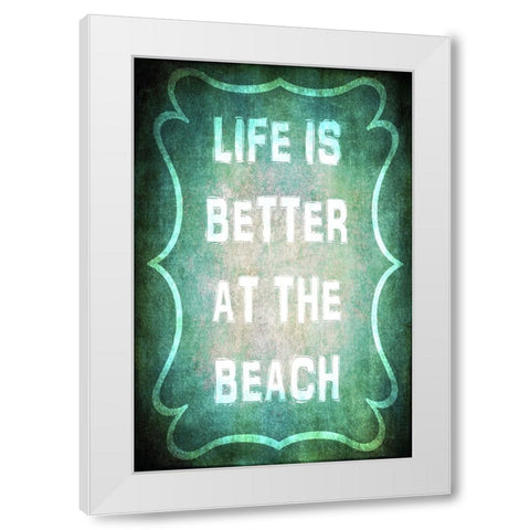 Good Times_Better Beach White Modern Wood Framed Art Print by LightBoxJournal