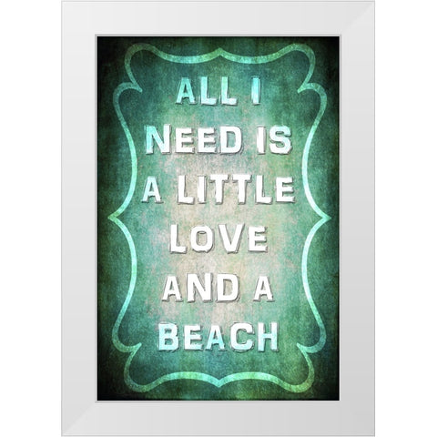 Good Times_Love Beach White Modern Wood Framed Art Print by LightBoxJournal