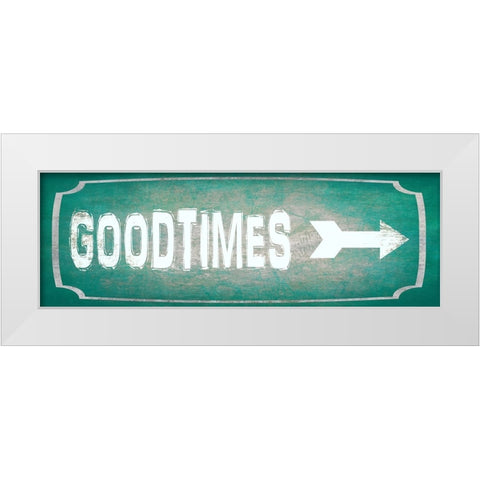 Good Times White Modern Wood Framed Art Print by LightBoxJournal