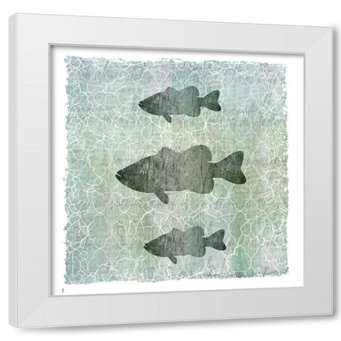 Life Is Better At The Lake Bass White Modern Wood Framed Art Print by LightBoxJournal