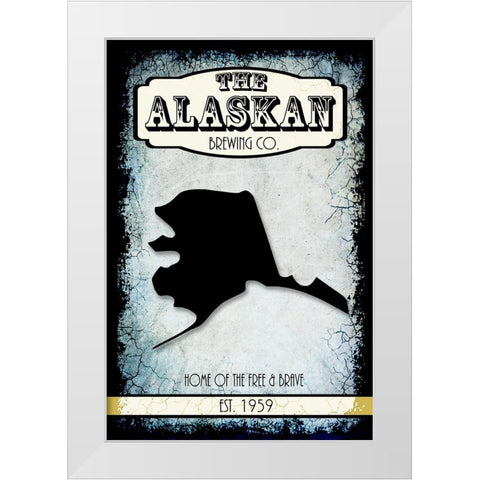 States Brewing Co_Alaska White Modern Wood Framed Art Print by LightBoxJournal