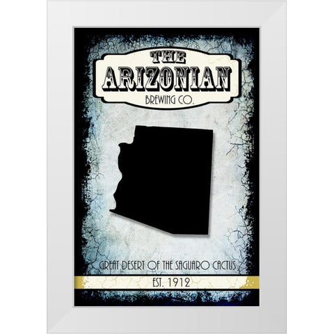 States Brewing Co_Arizona White Modern Wood Framed Art Print by LightBoxJournal