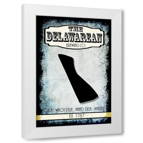 States Brewing Co_Delaware White Modern Wood Framed Art Print by LightBoxJournal