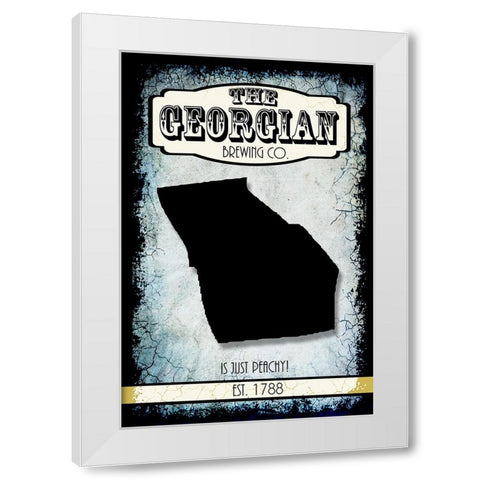 States Brewing Co_Georgia White Modern Wood Framed Art Print by LightBoxJournal