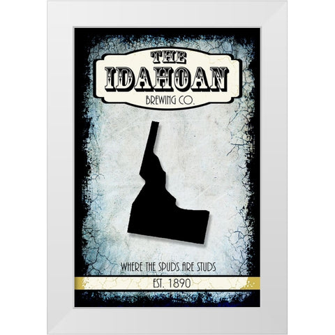 States Brewing Co_Idaho White Modern Wood Framed Art Print by LightBoxJournal