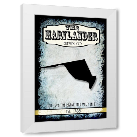 States Brewing Co_Maryland White Modern Wood Framed Art Print by LightBoxJournal