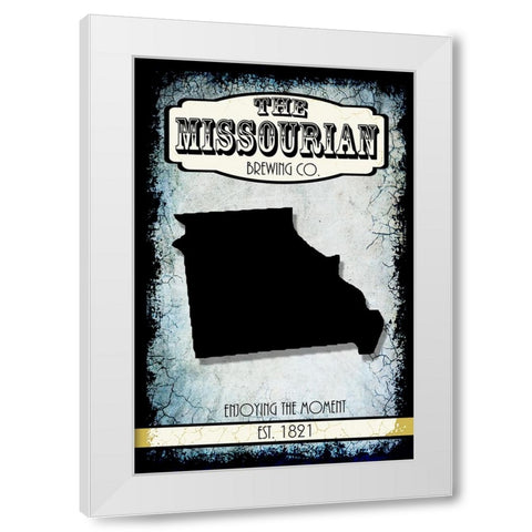States Brewing Co_Missouri White Modern Wood Framed Art Print by LightBoxJournal