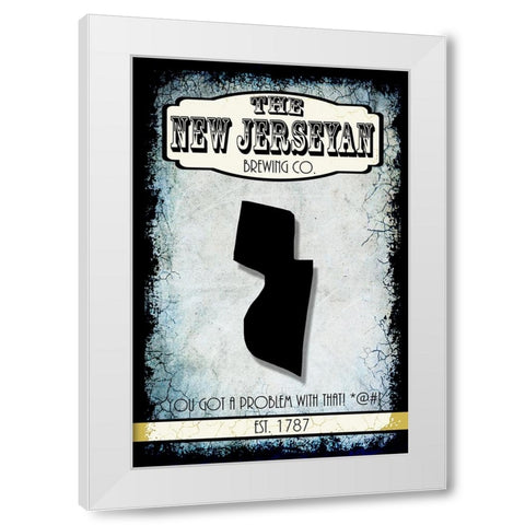 States Brewing Co_New Jersey White Modern Wood Framed Art Print by LightBoxJournal