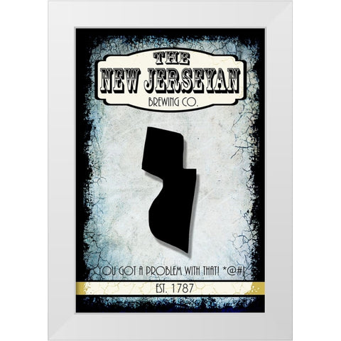 States Brewing Co_New Jersey White Modern Wood Framed Art Print by LightBoxJournal