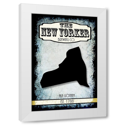 States Brewing Co_New York White Modern Wood Framed Art Print by LightBoxJournal