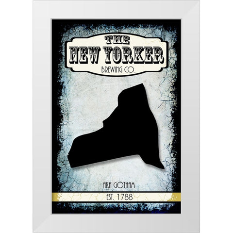 States Brewing Co_New York White Modern Wood Framed Art Print by LightBoxJournal
