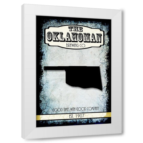 States Brewing Co_Oklahoma White Modern Wood Framed Art Print by LightBoxJournal