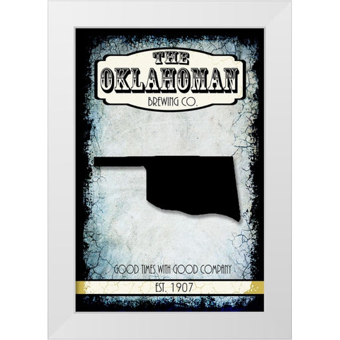 States Brewing Co_Oklahoma White Modern Wood Framed Art Print by LightBoxJournal