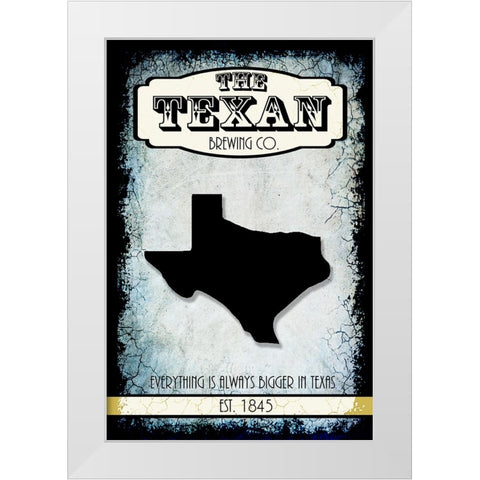 States Brewing Co_Texas White Modern Wood Framed Art Print by LightBoxJournal