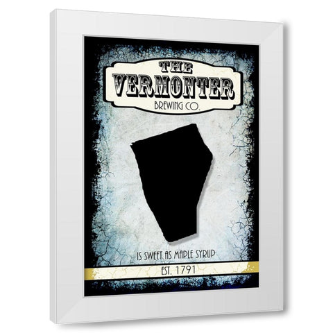 States Brewing Co_Vermont White Modern Wood Framed Art Print by LightBoxJournal