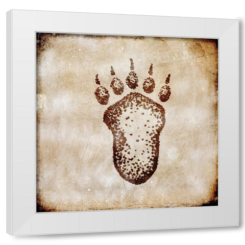 Moose Lodge - Bear Track White Modern Wood Framed Art Print by LightBoxJournal