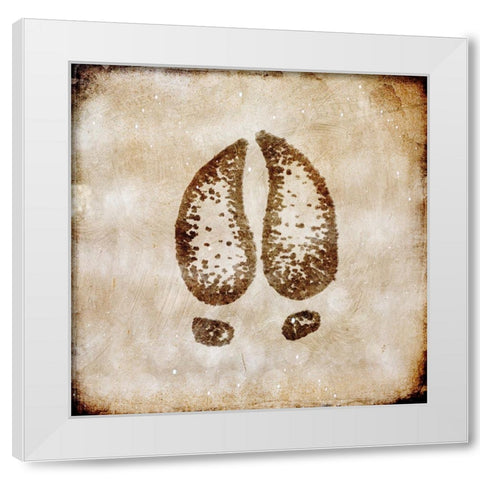 Moose Lodge - Moose Track White Modern Wood Framed Art Print by LightBoxJournal