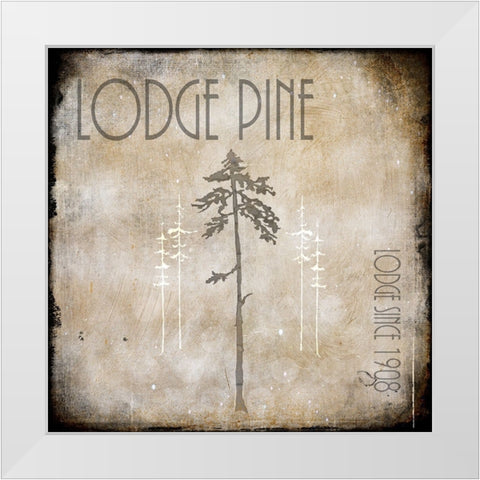 Moose Lodge 2 - Lodge Pole 3 White Modern Wood Framed Art Print by LightBoxJournal
