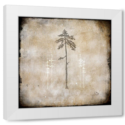 Moose Lodge 2 - Lodge Pole White Modern Wood Framed Art Print by LightBoxJournal