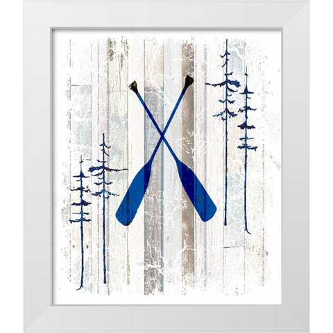 The Blue Moose - Oars White Modern Wood Framed Art Print by LightBoxJournal