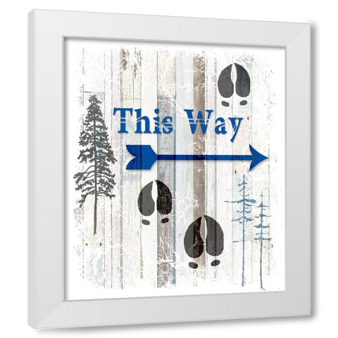 The Blue Moose - This Way I White Modern Wood Framed Art Print by LightBoxJournal