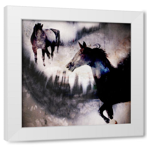 Black Mare - Dream 1 White Modern Wood Framed Art Print by LightBoxJournal