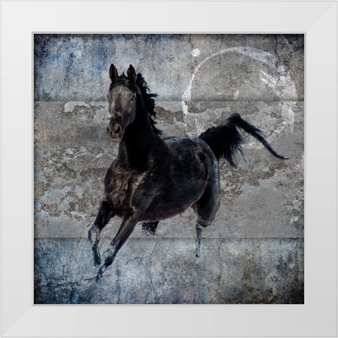 Black Mare 1 White Modern Wood Framed Art Print by LightBoxJournal