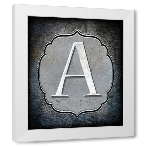 Letter A White Modern Wood Framed Art Print by LightBoxJournal