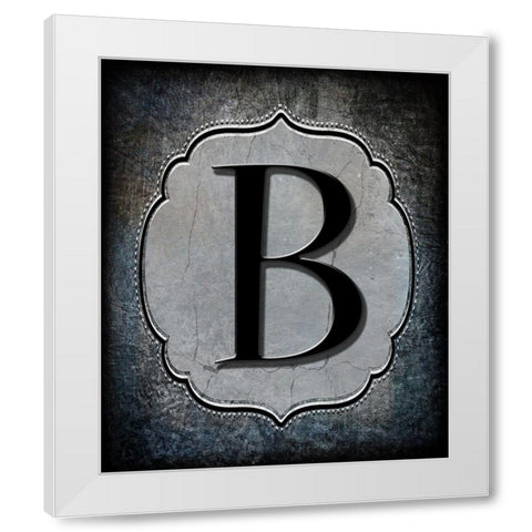 Letter B White Modern Wood Framed Art Print by LightBoxJournal
