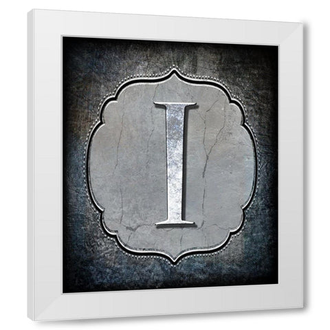 Letter I White Modern Wood Framed Art Print by LightBoxJournal