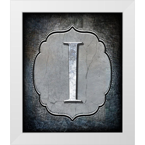 Letter I White Modern Wood Framed Art Print by LightBoxJournal