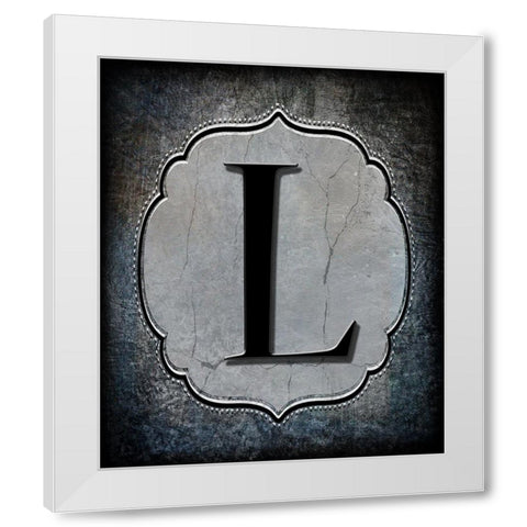 Letter L White Modern Wood Framed Art Print by LightBoxJournal