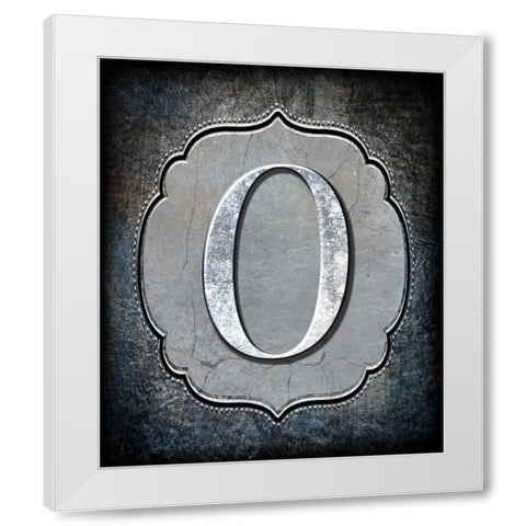 Letter O White Modern Wood Framed Art Print by LightBoxJournal