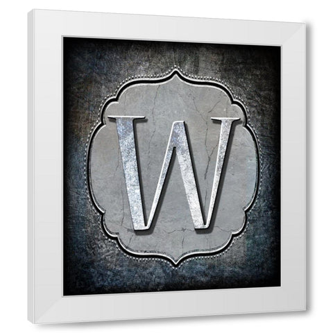 Letter W White Modern Wood Framed Art Print by LightBoxJournal