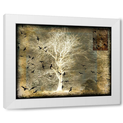 A Ravens World Spirit Tree White Modern Wood Framed Art Print by LightBoxJournal