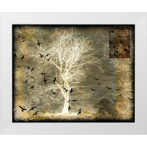 A Ravens World Spirit Tree White Modern Wood Framed Art Print by LightBoxJournal
