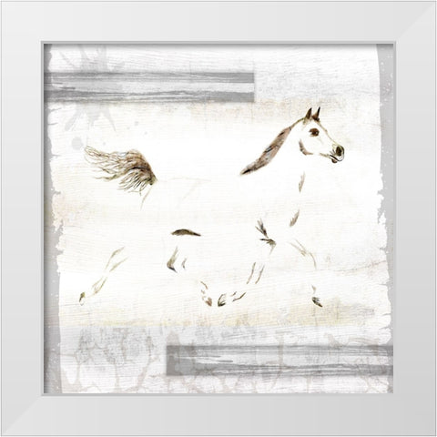Bruno White Modern Wood Framed Art Print by LightBoxJournal