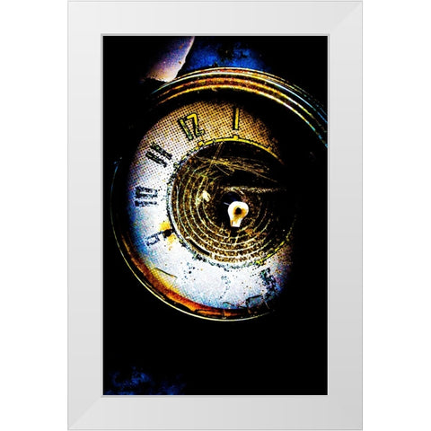 Garage Clock White Modern Wood Framed Art Print by LightBoxJournal