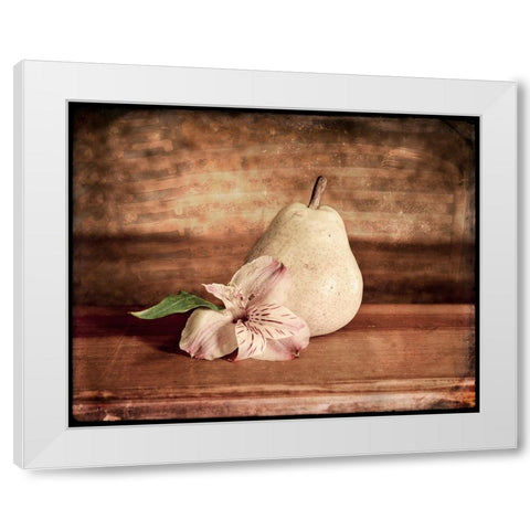 Kitchen Pear 2 White Modern Wood Framed Art Print by LightBoxJournal