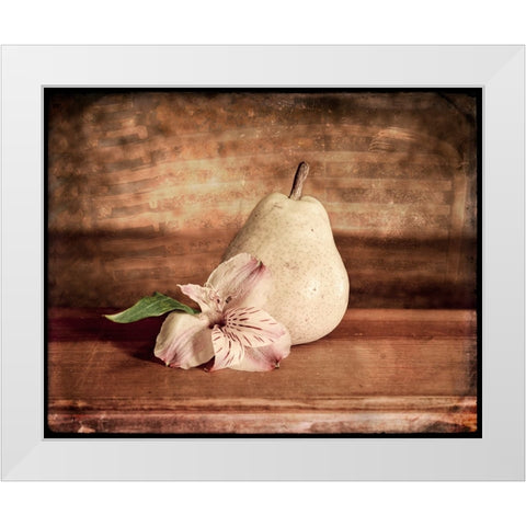 Kitchen Pear 2 White Modern Wood Framed Art Print by LightBoxJournal