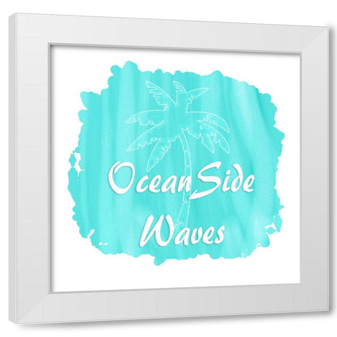 Lifes A Beach Ocean Side Surf White Modern Wood Framed Art Print by LightBoxJournal
