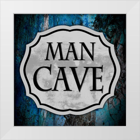 Man Cave 1 White Modern Wood Framed Art Print by LightBoxJournal