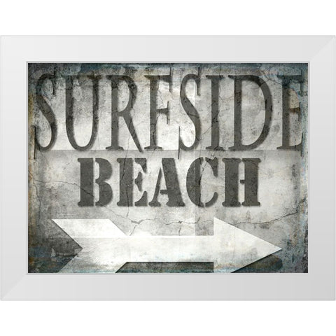 Surfside Beach White Modern Wood Framed Art Print by LightBoxJournal