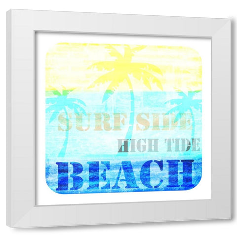Welcome Beach 1 White Modern Wood Framed Art Print by LightBoxJournal