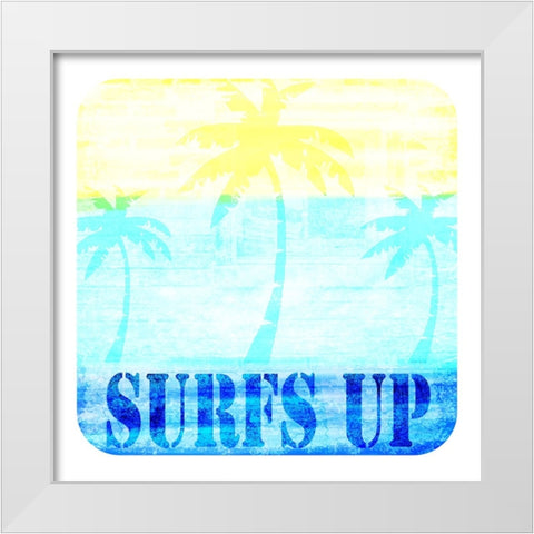 Welcome Beach 3 White Modern Wood Framed Art Print by LightBoxJournal