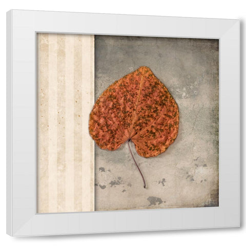 Lodge Leaf 2 White Modern Wood Framed Art Print by LightBoxJournal