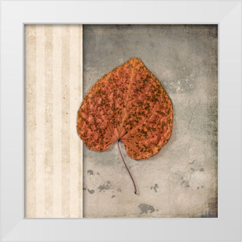 Lodge Leaf 2 White Modern Wood Framed Art Print by LightBoxJournal
