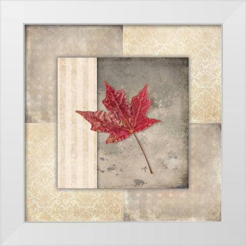 Lodge Leaf Tile 1 White Modern Wood Framed Art Print by LightBoxJournal