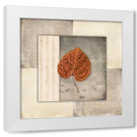 Lodge Leaf Tile 2 White Modern Wood Framed Art Print by LightBoxJournal