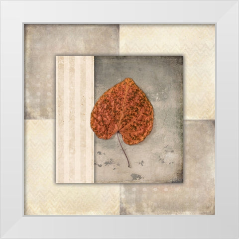 Lodge Leaf Tile 2 White Modern Wood Framed Art Print by LightBoxJournal